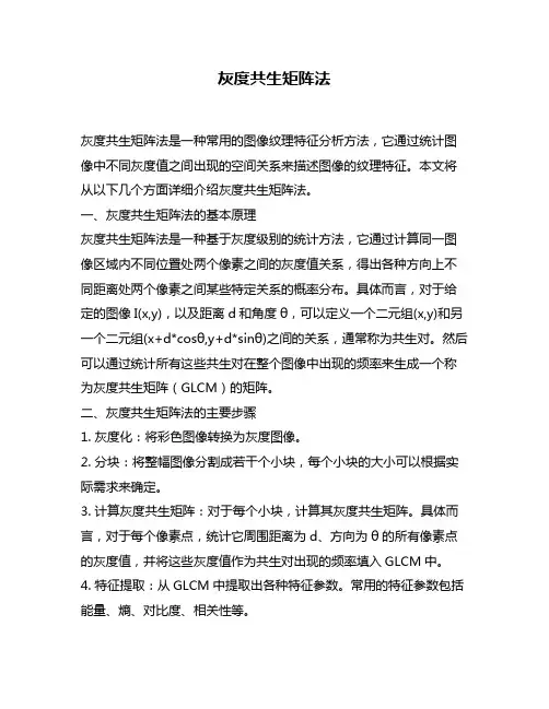 灰度共生矩阵法