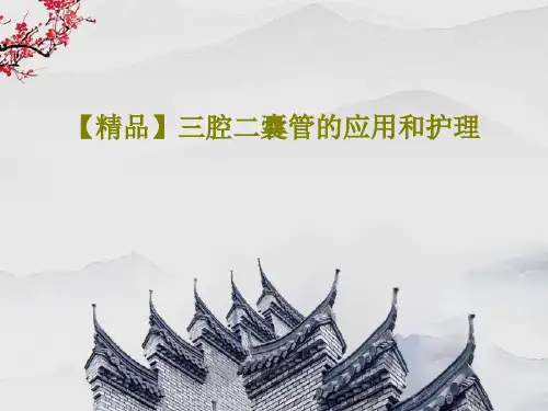 【精品】三腔二囊管的应用和护理37页PPT