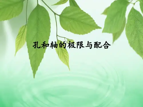 孔和轴的极限与配合