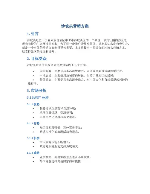 沙坡头营销方案