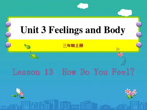 《How Do You Feel》Feelings and Body PPT课件