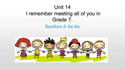 Unit 14 Section A 3a-3c  人教版九年级英语全册 