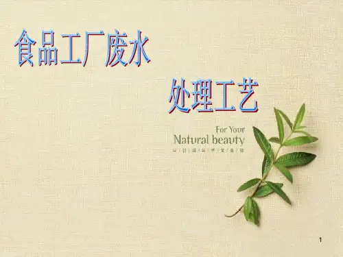 食品工厂污水处理工艺ppt课件