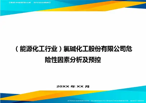 (能源化工行业)氯碱化工股份有限公司危险性因素分析及预控
