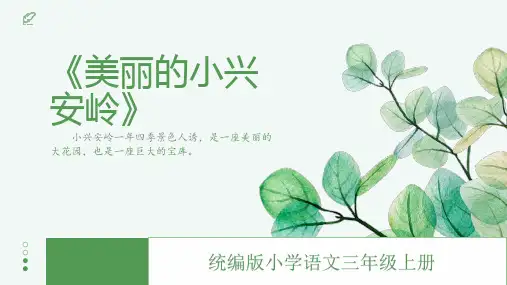 统编版语文三年级上册20 美丽的小兴安岭(课件)