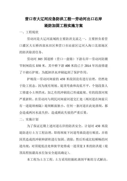 营口市大辽河应急防洪
