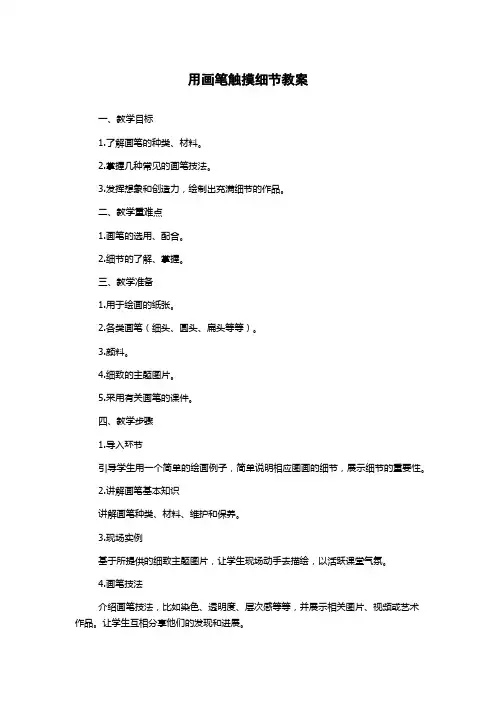 用画笔触摸细节教案