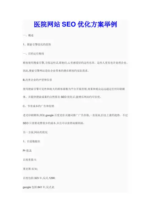 医院网站SEO优化方案