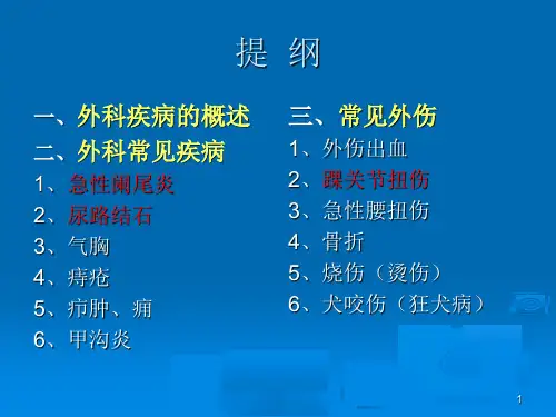 大学生健康教育课件3外科常见病