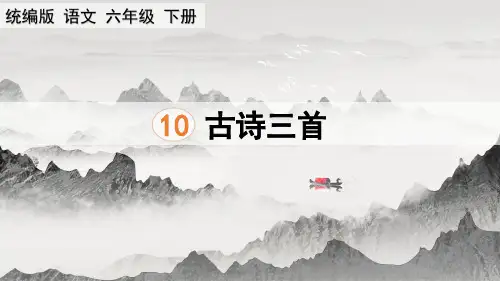 统编版语文六年级下册第10课《古诗三首》课件
