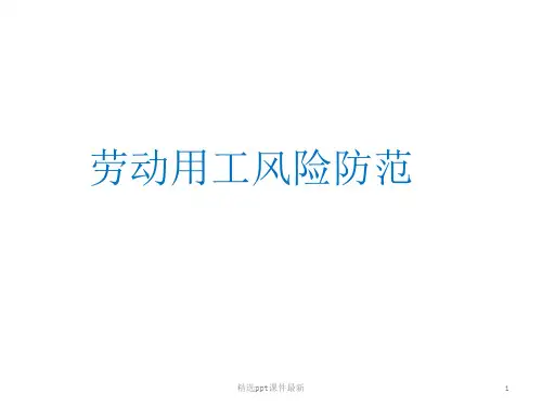 劳动用工风险与防范PPT课件