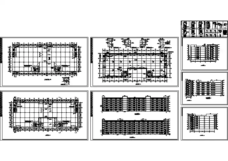 某地区超大厂房建筑结构图(共9张)