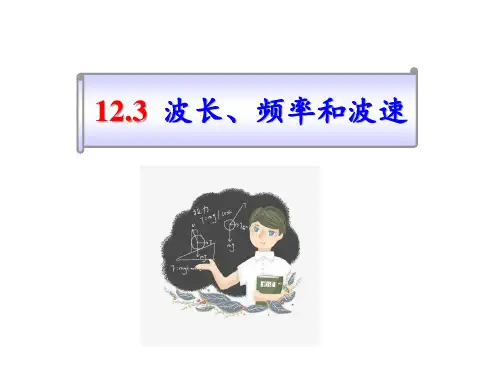 高二下学期物理人教版选修3-4第十二章第三节波长、频率和波速 课件