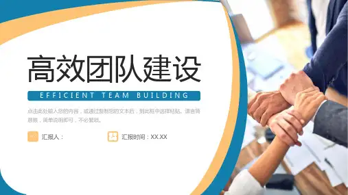 高效团队建设企业文化管理PPT模板