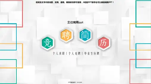 原创PPT-主任竞聘ppt