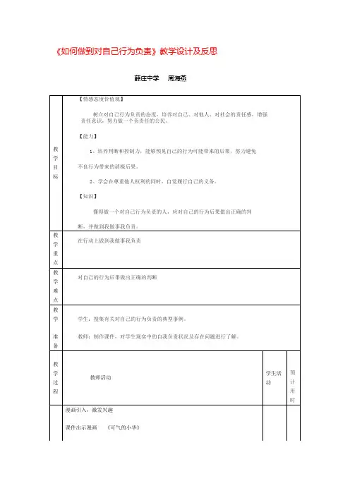 如何做到对自己行为负责