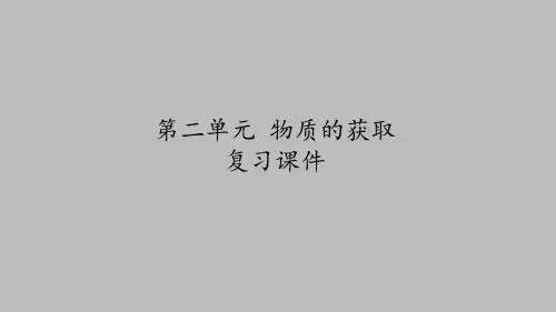 人教版高中化学选修6化学实验第二单元物质的获取复习课件