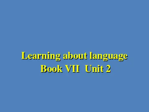 人教英语选修7Unit2Learning about language(共22张PPT)