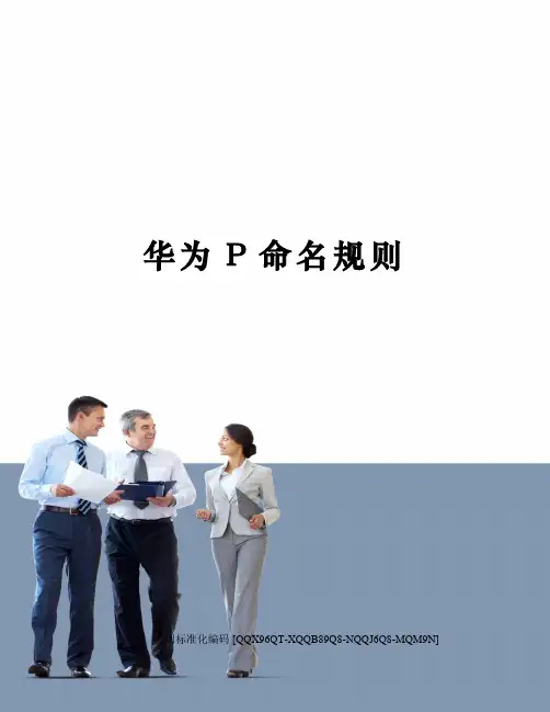 华为P命名规则