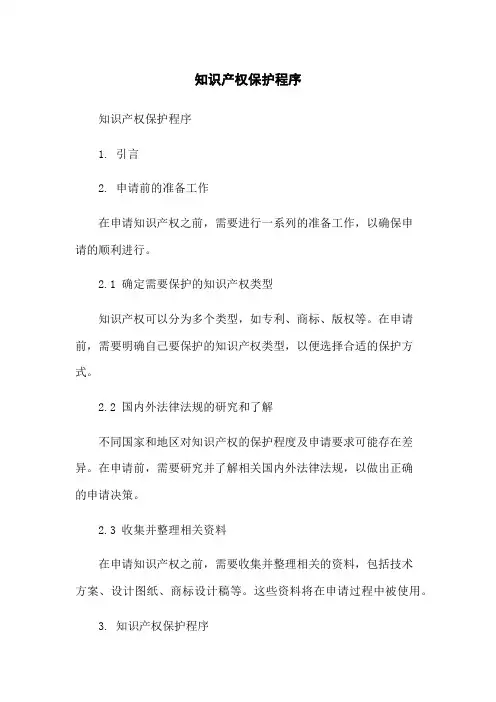 知识产权保护程序