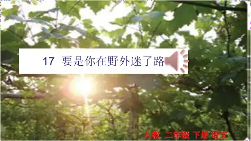 部编本二年级语文下册17《要是你在野外迷了路》课件