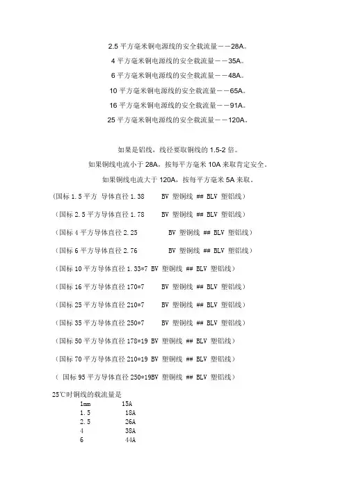 165686_国标电线电缆电流平方数的简单计算