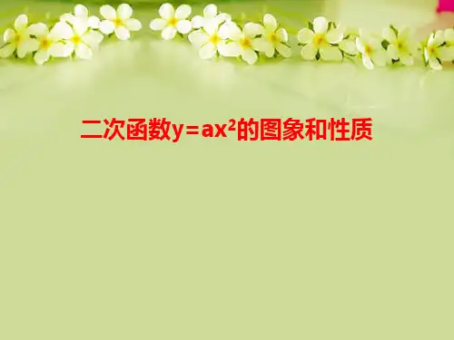 广东省广州市白云区汇侨中学九年级数学下册《二次函数y=ax2的图象和性质》课件 新人教版
