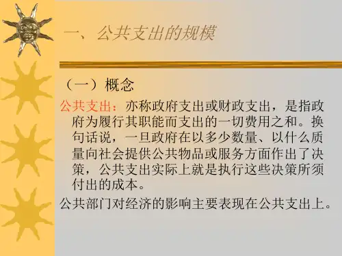 第六章公共支出分析