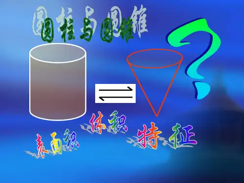 人教版小学六年级数学下册圆柱与圆锥整理复习