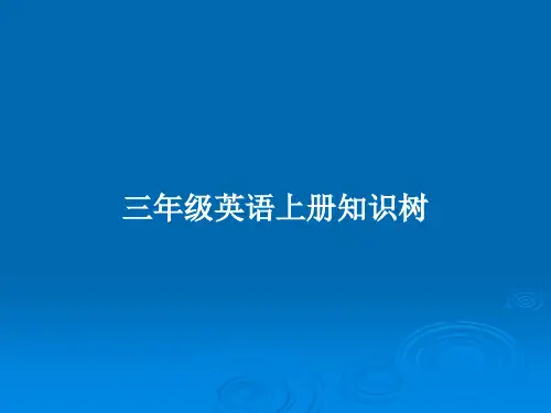 三年级英语上册知识树PPT教案