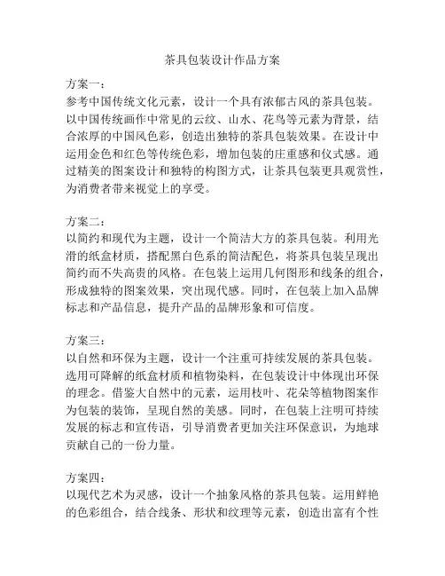 茶具包装设计作品方案