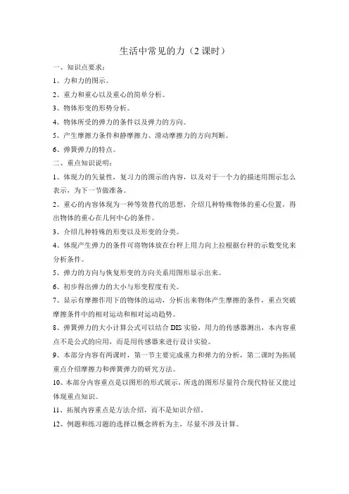 生活中常见的力