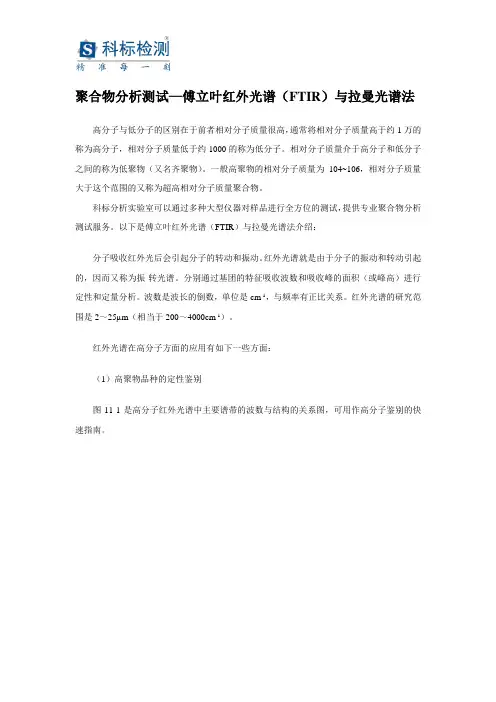 聚合物分析测试—傅立叶红外光谱(FTIR)与拉曼光谱法
