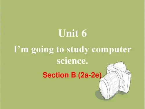 新目标八年级英语上Unit6 Section B(2a-2e)课件