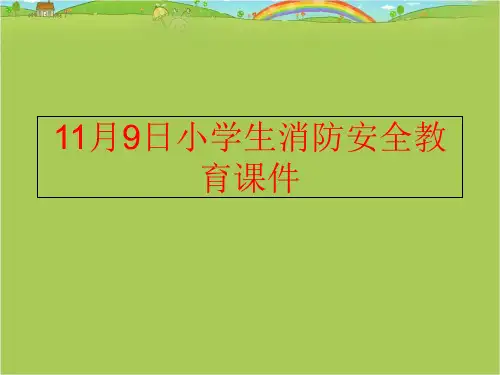 【精品】11月9日小学生消防安全教育课件PPT课件