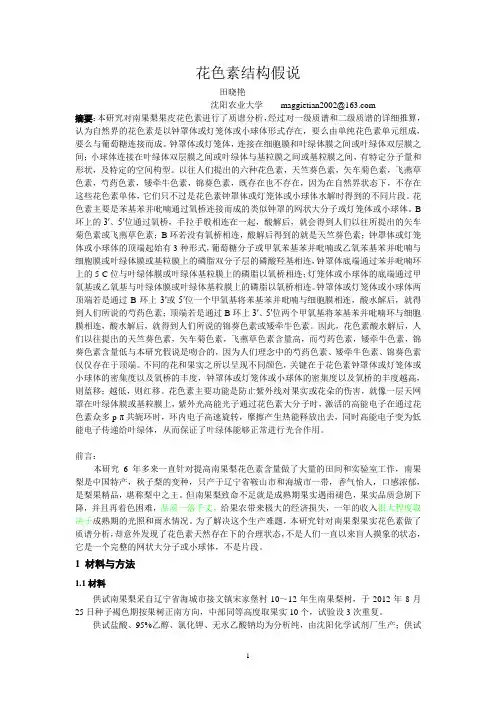 花色素结构假说
