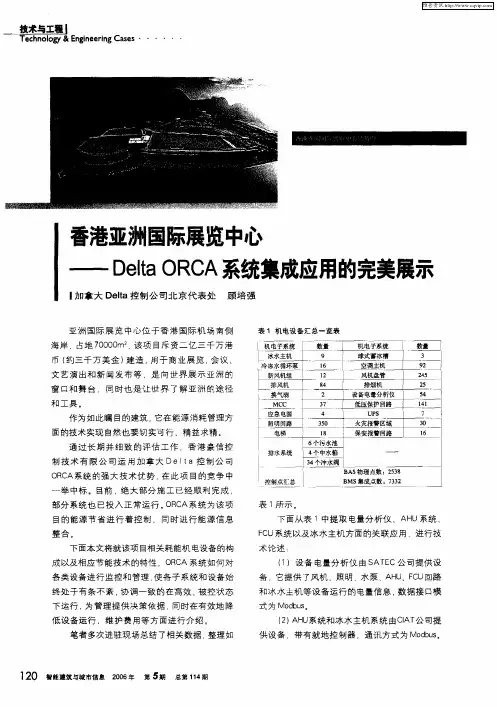 香港亚洲国际展览中心——Delta ORCA系统集成应用的完美展示