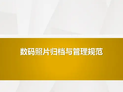 数码照片归档与管理规范