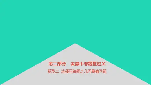 安徽省2023中考数学第二部分中考题型过关题型二选择压轴题之几何最值问题课件2