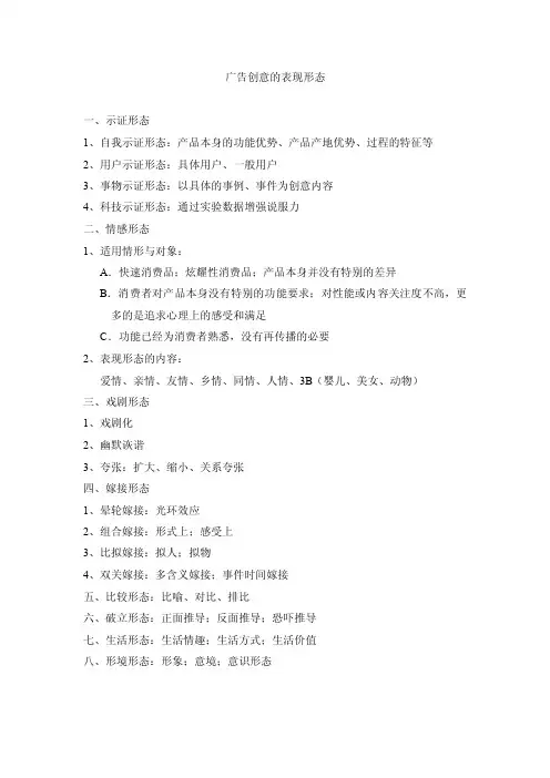 广告创意的表现形态