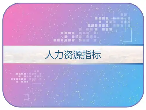 人力资源指标 PPT