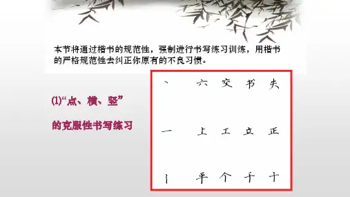 小学硬笔书法课件-基本笔画-横、竖-全国通用(共10张PPT)