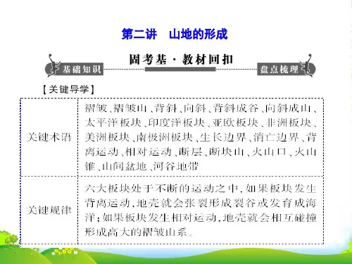【课堂新坐标】高考地理一轮复习 第四章第二讲 山地的形成配套课件 新人教必修1