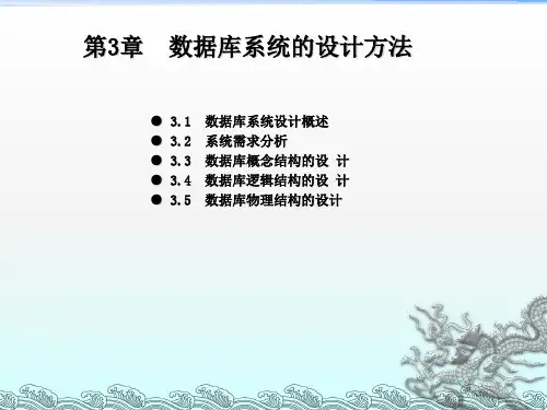 数据库系统的设计方法(1)