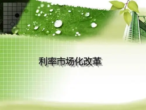 利率市场化(第四讲)