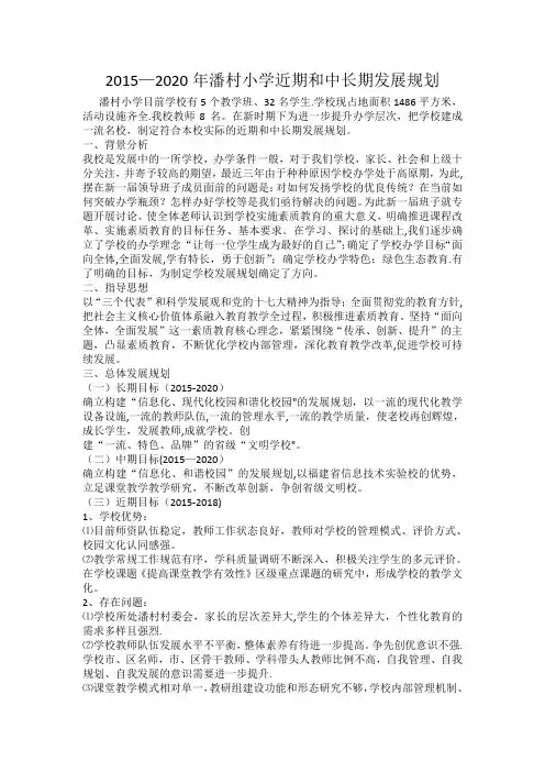 中长期发展规划【范本模板】