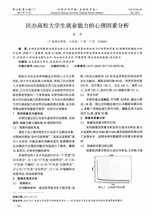 民办高校大学生就业能力的心理因素分析