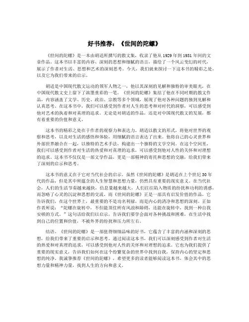 好书推荐：《世间的陀螺》