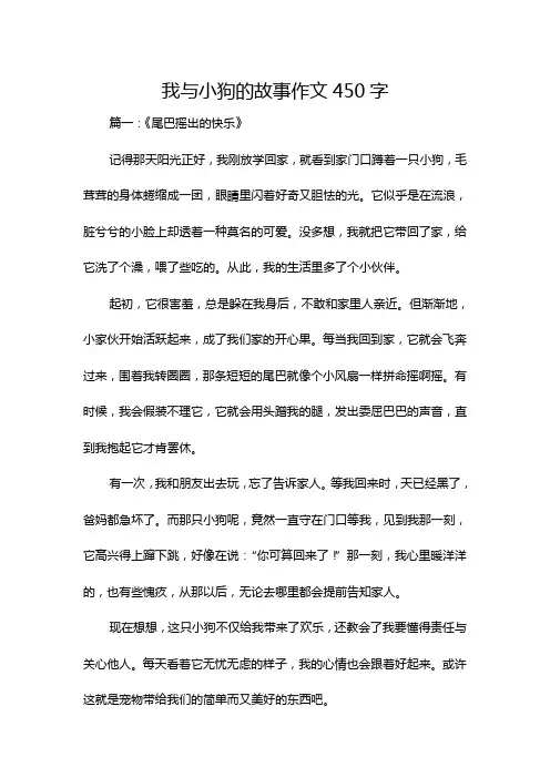 我与小狗的故事作文450字