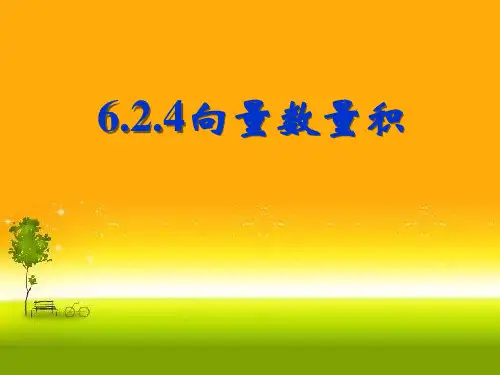 人教版高中数学新教材必修第二册课件6.2.4 向量数量积